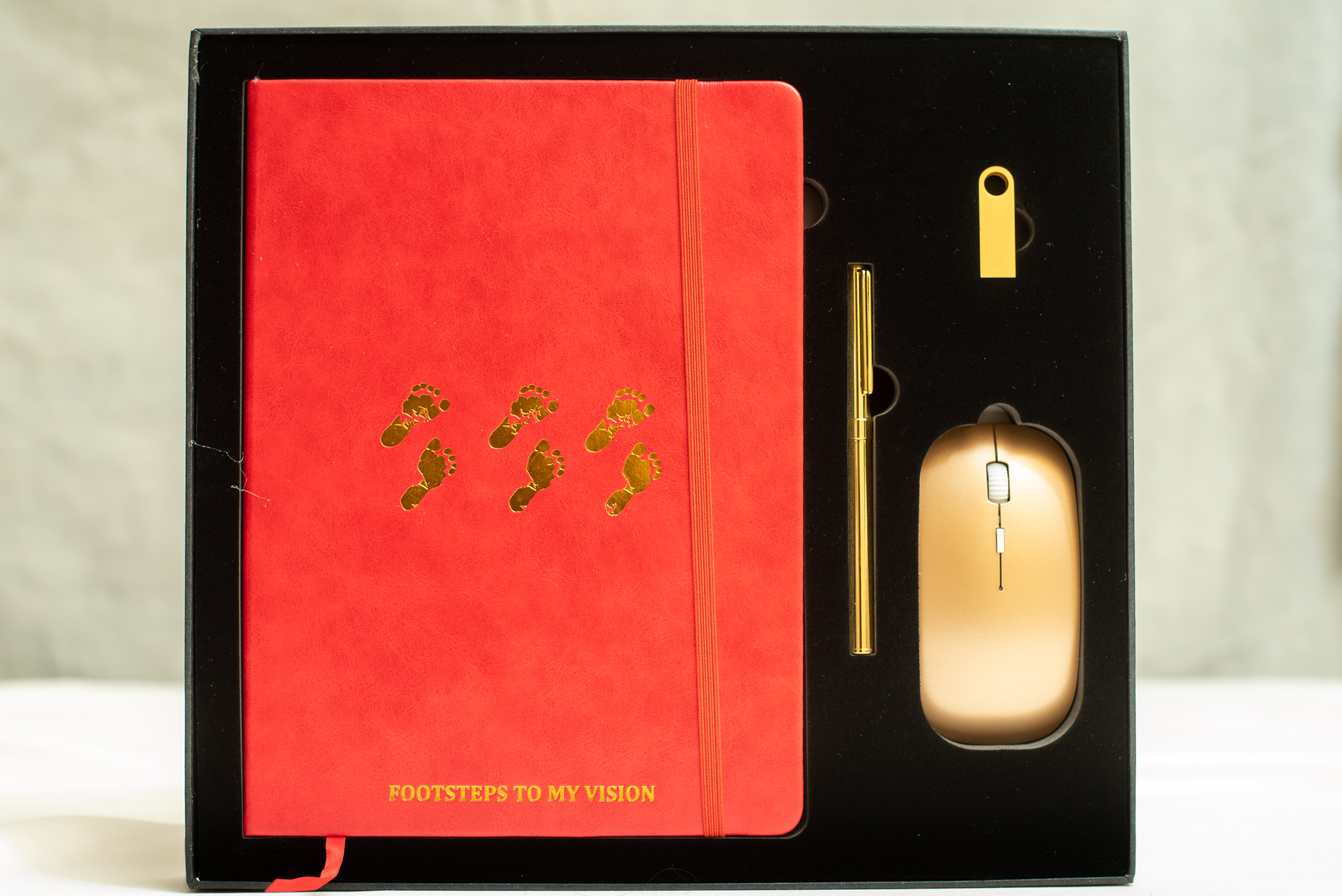 Footsteps to My Vision Red Luxury Planner